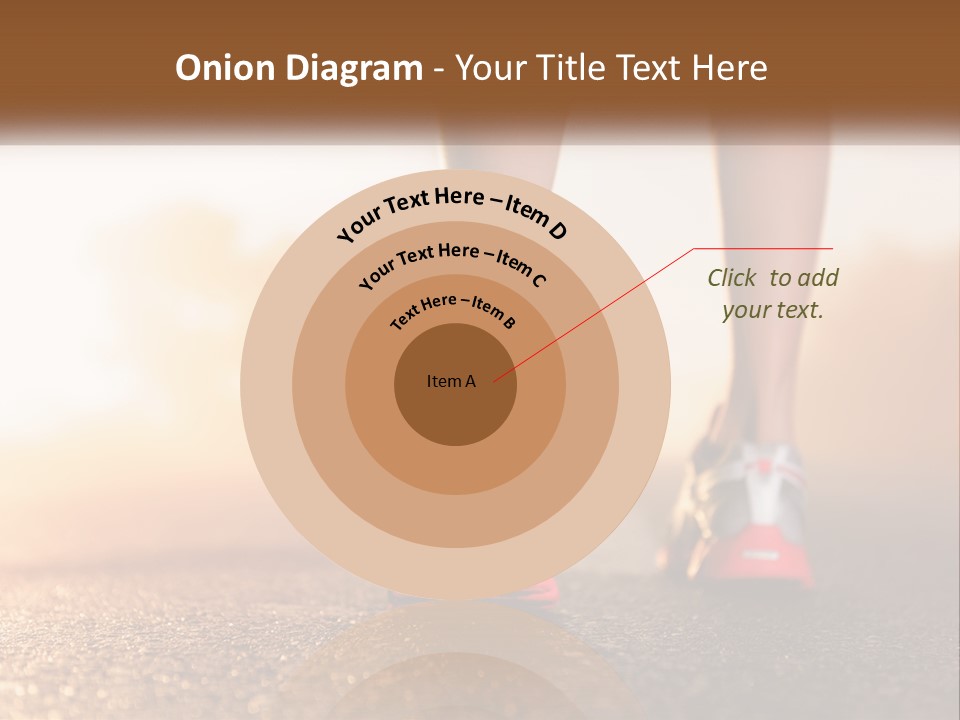 A Woman's Feet In Running Shoes Powerpoint Template PowerPoint Template