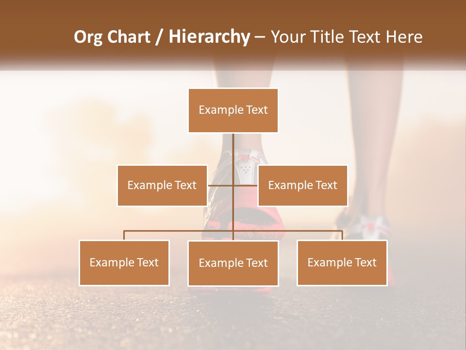 A Woman's Feet In Running Shoes Powerpoint Template PowerPoint Template