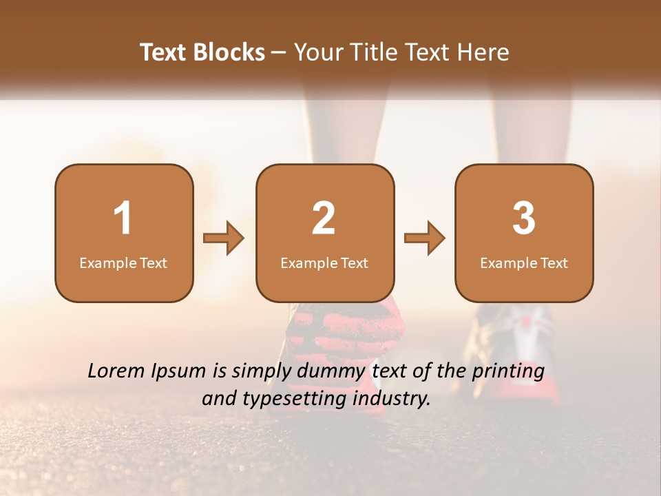 A Woman's Feet In Running Shoes Powerpoint Template PowerPoint Template