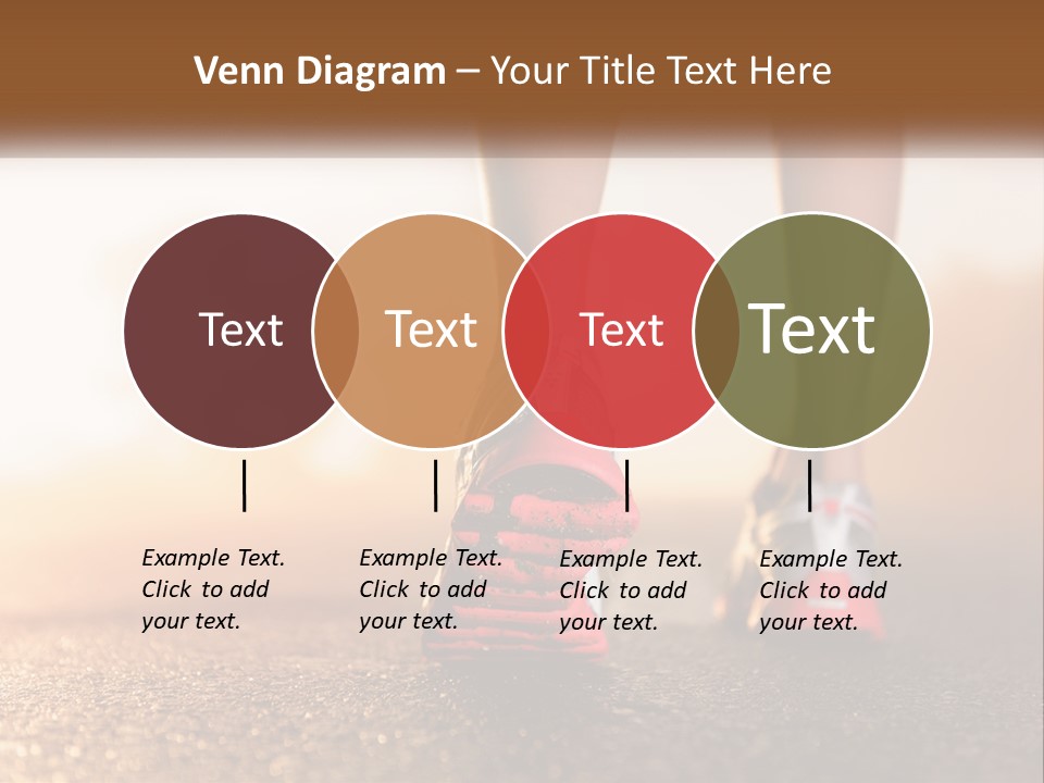 A Woman's Feet In Running Shoes Powerpoint Template PowerPoint Template