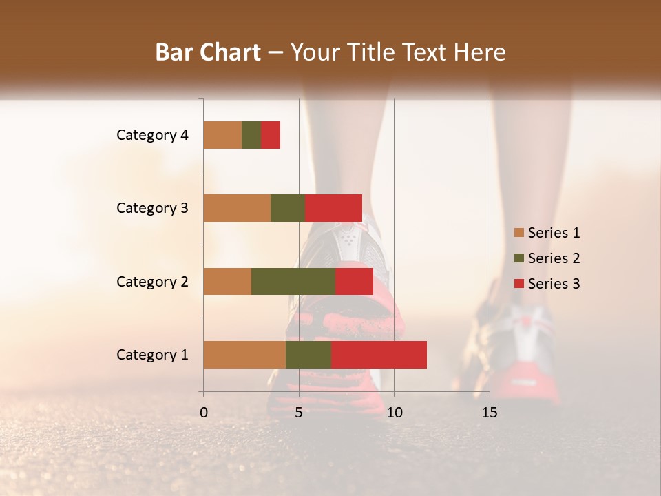 A Woman's Feet In Running Shoes Powerpoint Template PowerPoint Template