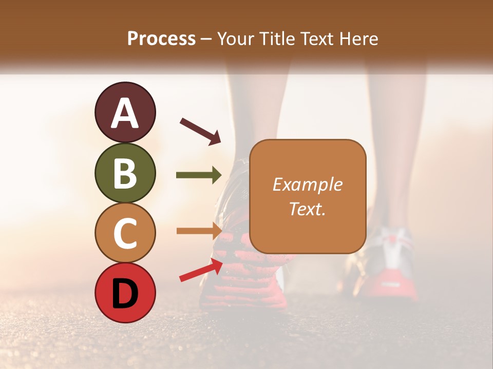 A Woman's Feet In Running Shoes Powerpoint Template PowerPoint Template