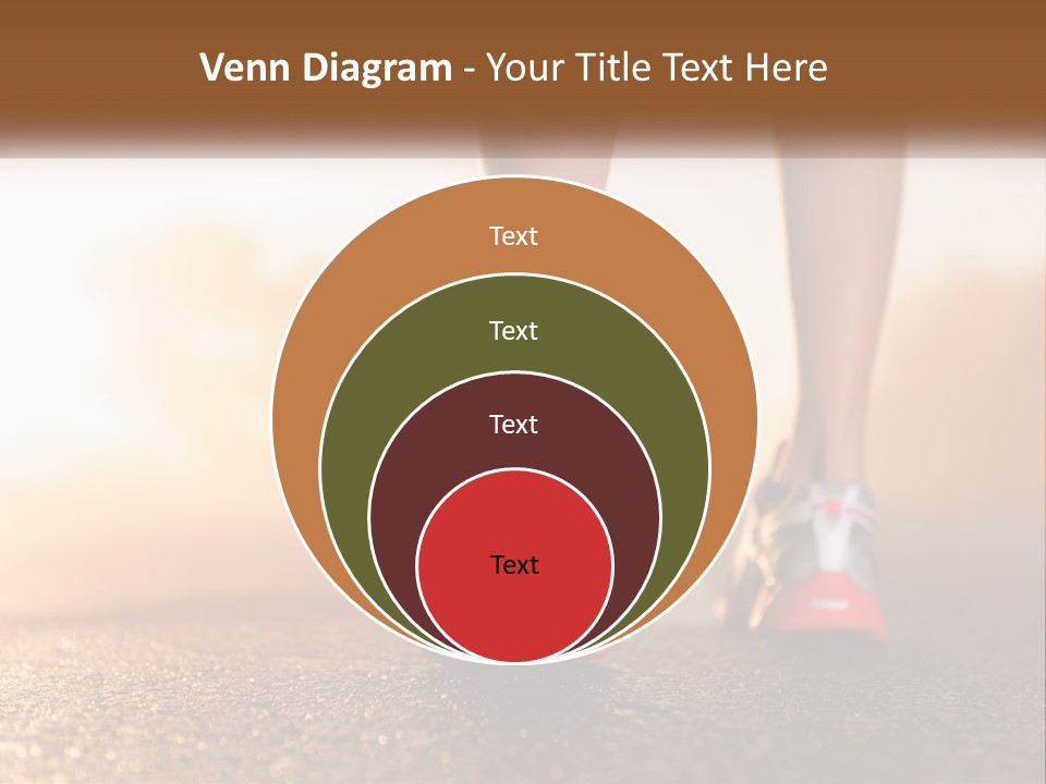 A Woman's Feet In Running Shoes Powerpoint Template PowerPoint Template
