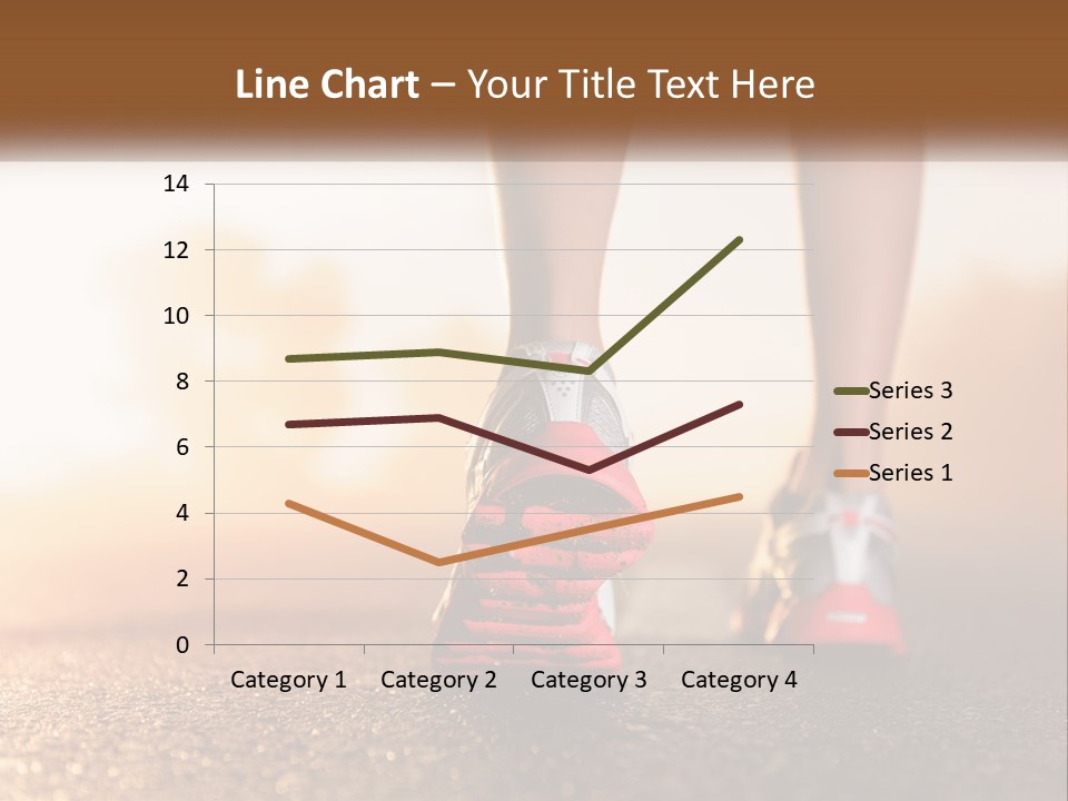 A Woman's Feet In Running Shoes Powerpoint Template PowerPoint Template