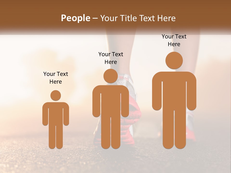 A Woman's Feet In Running Shoes Powerpoint Template PowerPoint Template