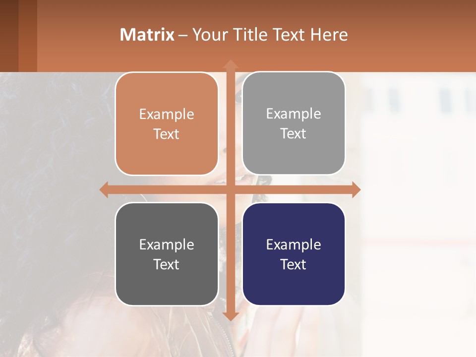 A Woman With Curly Hair Is Looking Out A Window PowerPoint Template