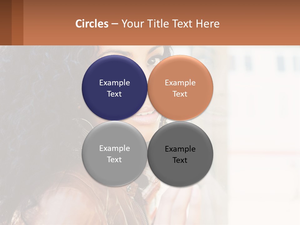 A Woman With Curly Hair Is Looking Out A Window PowerPoint Template