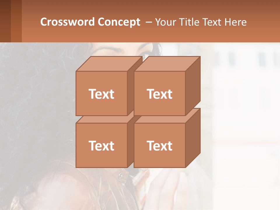 A Woman With Curly Hair Is Looking Out A Window PowerPoint Template