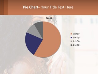 A Woman With Curly Hair Is Looking Out A Window PowerPoint Template