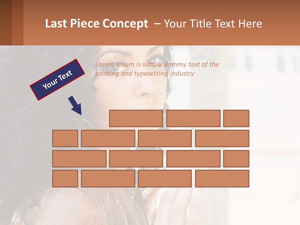 A Woman With Curly Hair Is Looking Out A Window PowerPoint Template