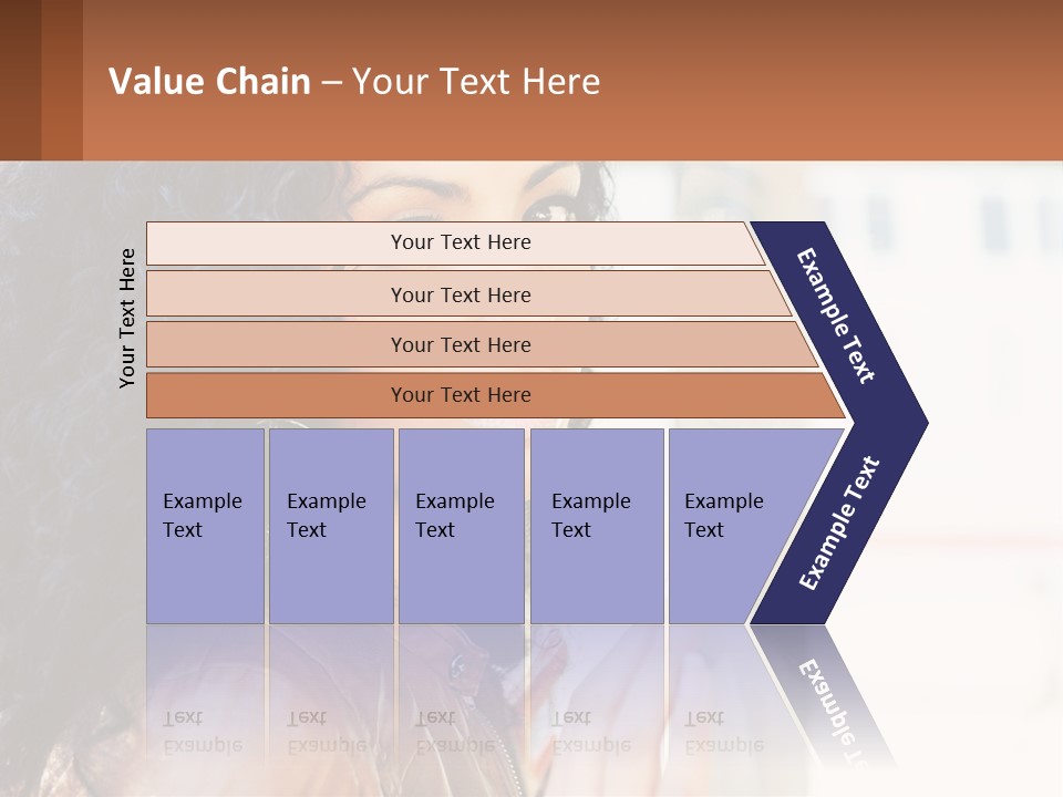 A Woman With Curly Hair Is Looking Out A Window PowerPoint Template