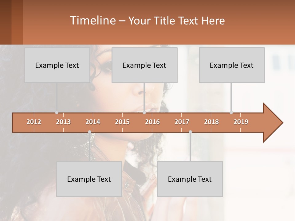 A Woman With Curly Hair Is Looking Out A Window PowerPoint Template