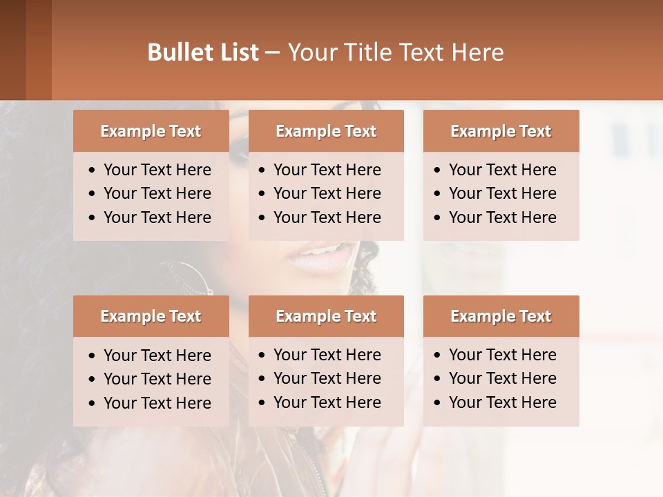 A Woman With Curly Hair Is Looking Out A Window PowerPoint Template