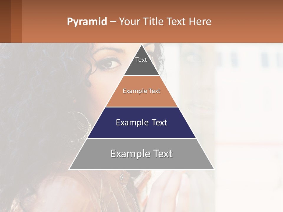 A Woman With Curly Hair Is Looking Out A Window PowerPoint Template