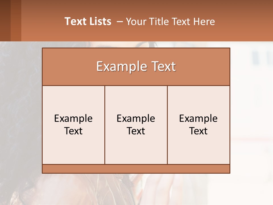 A Woman With Curly Hair Is Looking Out A Window PowerPoint Template