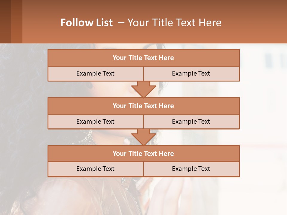 A Woman With Curly Hair Is Looking Out A Window PowerPoint Template