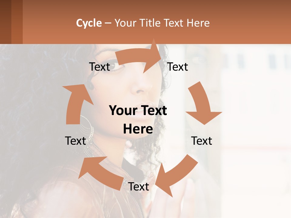A Woman With Curly Hair Is Looking Out A Window PowerPoint Template