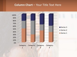 A Woman With Curly Hair Is Looking Out A Window PowerPoint Template