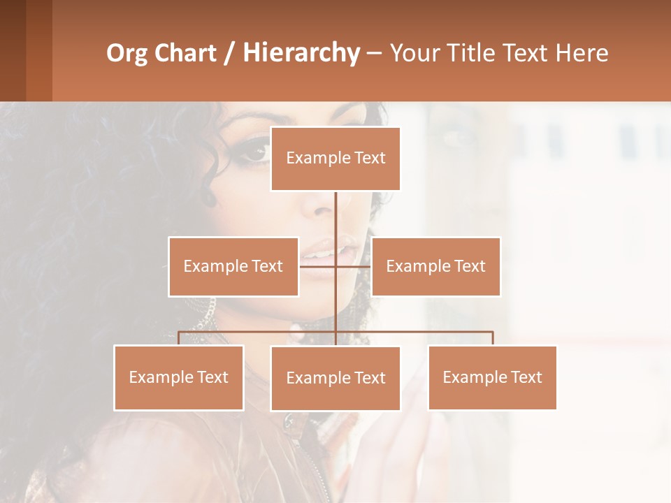 A Woman With Curly Hair Is Looking Out A Window PowerPoint Template