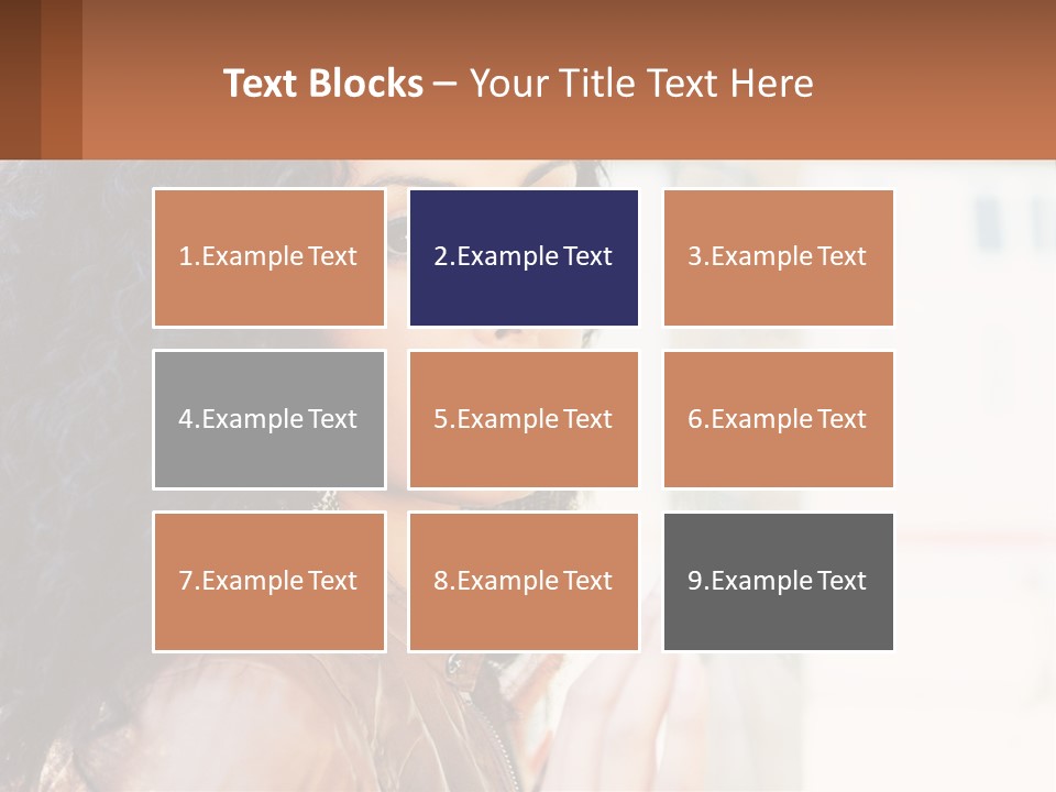 A Woman With Curly Hair Is Looking Out A Window PowerPoint Template