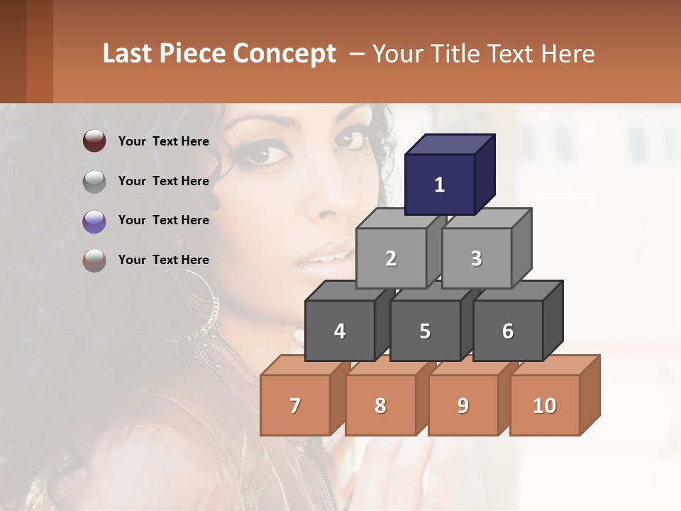 A Woman With Curly Hair Is Looking Out A Window PowerPoint Template