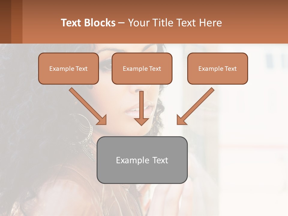 A Woman With Curly Hair Is Looking Out A Window PowerPoint Template