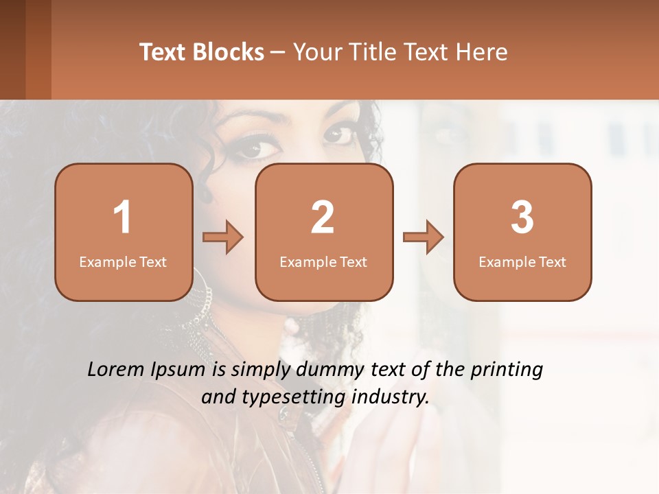 A Woman With Curly Hair Is Looking Out A Window PowerPoint Template