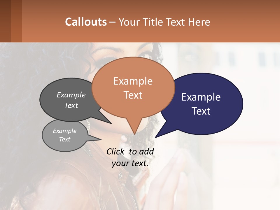 A Woman With Curly Hair Is Looking Out A Window PowerPoint Template