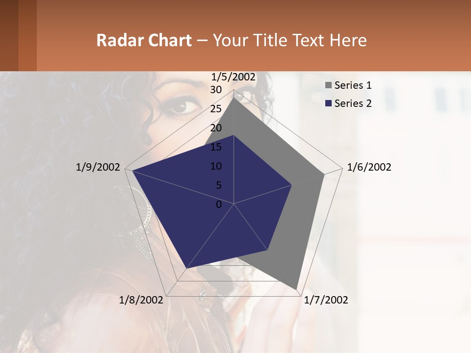 A Woman With Curly Hair Is Looking Out A Window PowerPoint Template