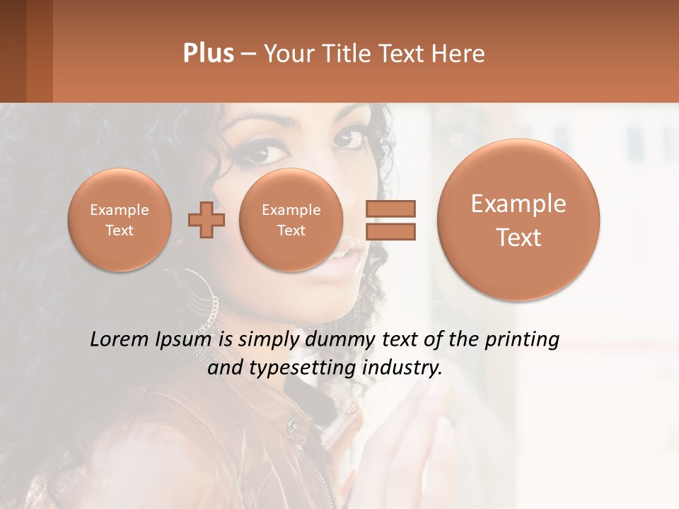A Woman With Curly Hair Is Looking Out A Window PowerPoint Template