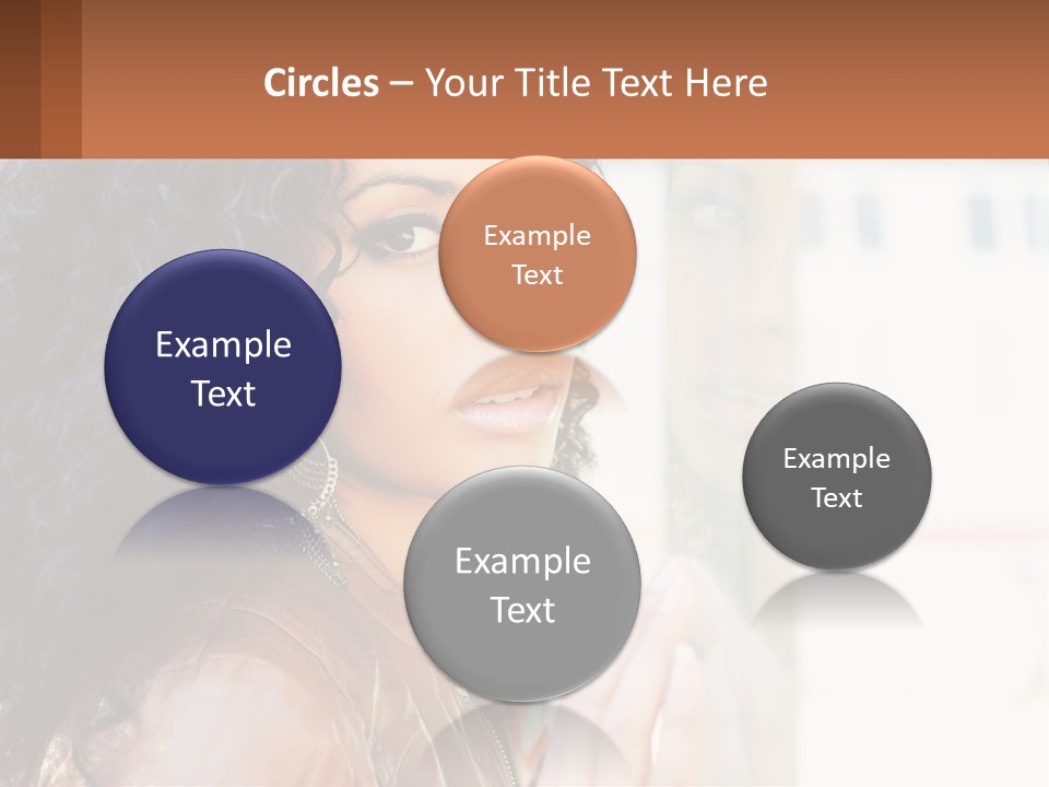 A Woman With Curly Hair Is Looking Out A Window PowerPoint Template