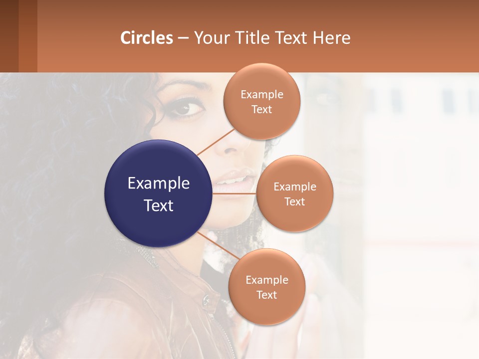 A Woman With Curly Hair Is Looking Out A Window PowerPoint Template