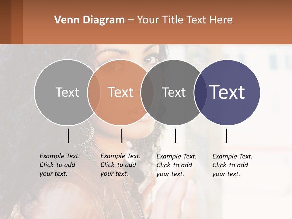 A Woman With Curly Hair Is Looking Out A Window PowerPoint Template