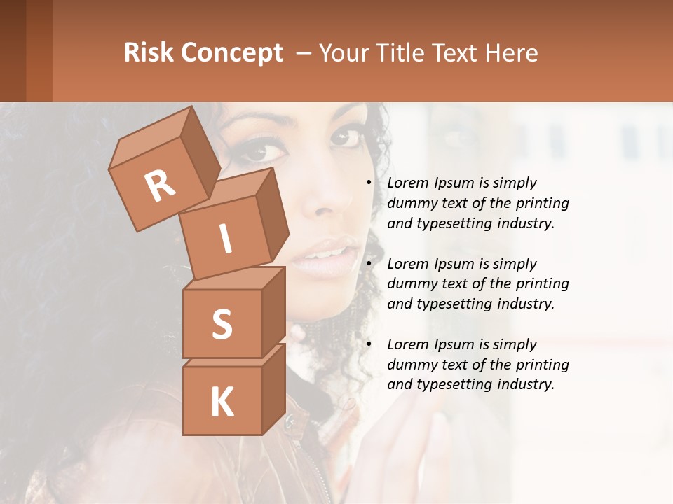 A Woman With Curly Hair Is Looking Out A Window PowerPoint Template