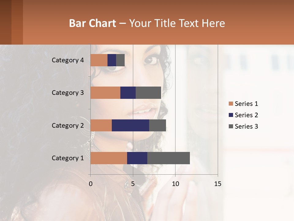 A Woman With Curly Hair Is Looking Out A Window PowerPoint Template