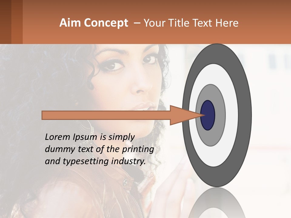 A Woman With Curly Hair Is Looking Out A Window PowerPoint Template