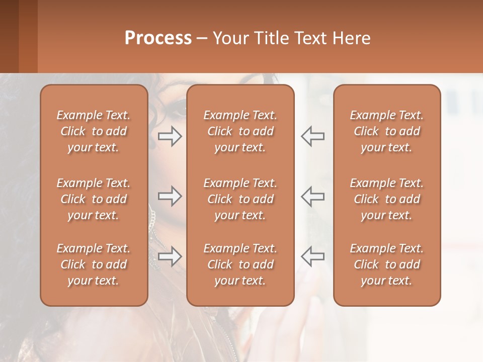 A Woman With Curly Hair Is Looking Out A Window PowerPoint Template