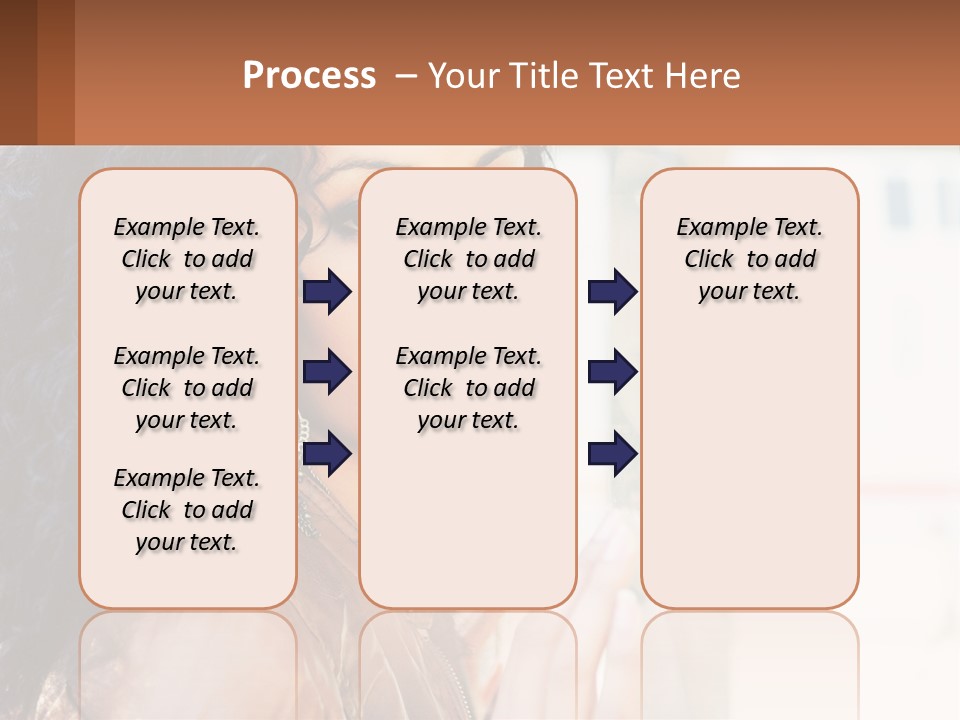 A Woman With Curly Hair Is Looking Out A Window PowerPoint Template