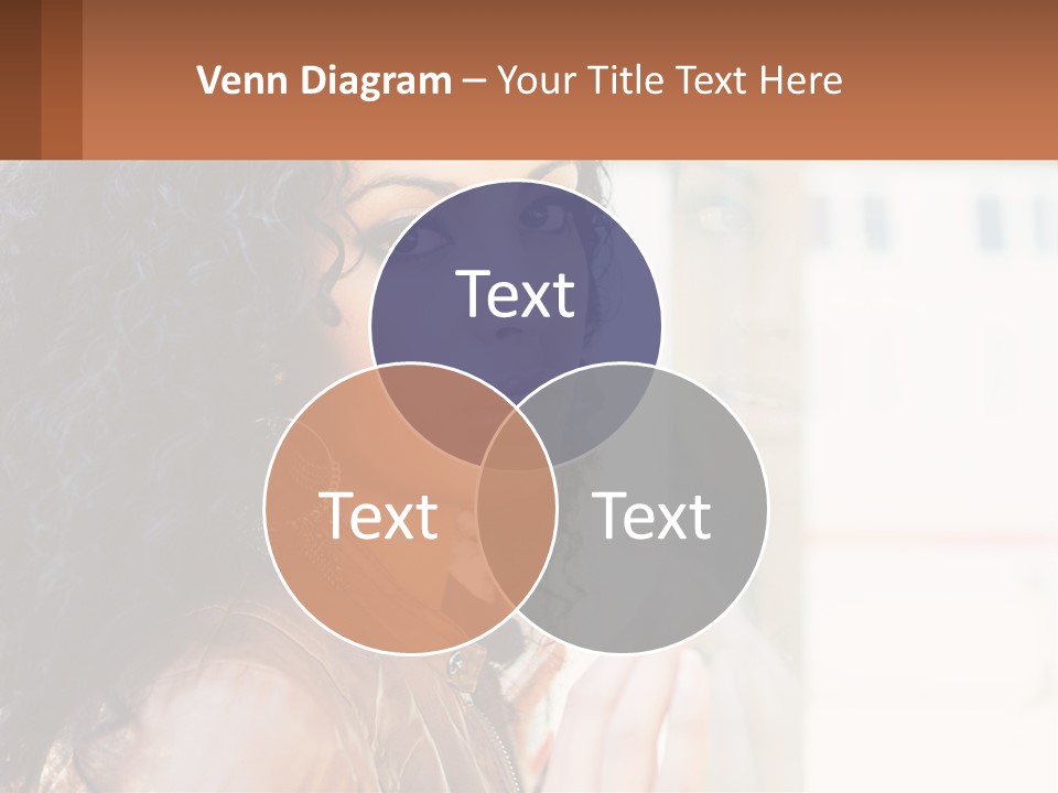 A Woman With Curly Hair Is Looking Out A Window PowerPoint Template