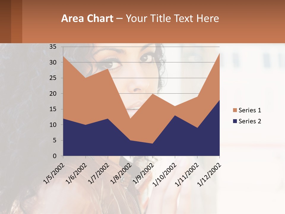A Woman With Curly Hair Is Looking Out A Window PowerPoint Template
