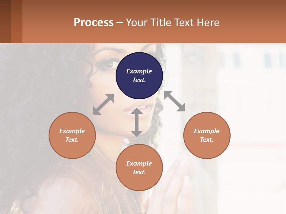 A Woman With Curly Hair Is Looking Out A Window PowerPoint Template