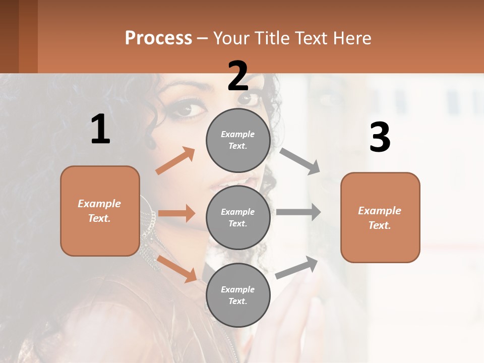 A Woman With Curly Hair Is Looking Out A Window PowerPoint Template