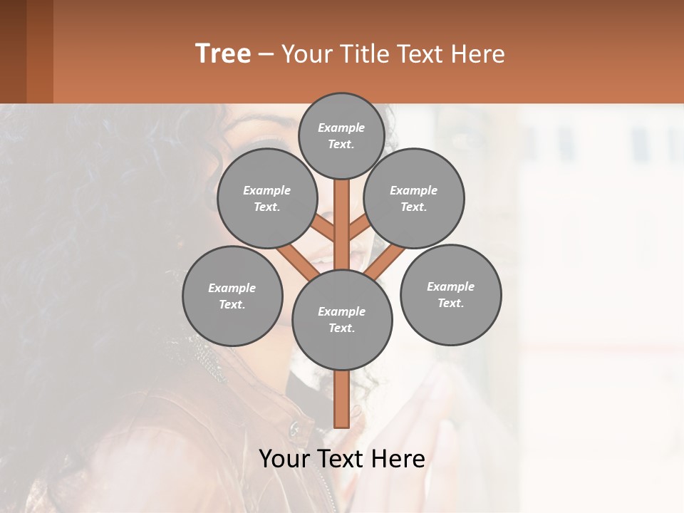 A Woman With Curly Hair Is Looking Out A Window PowerPoint Template