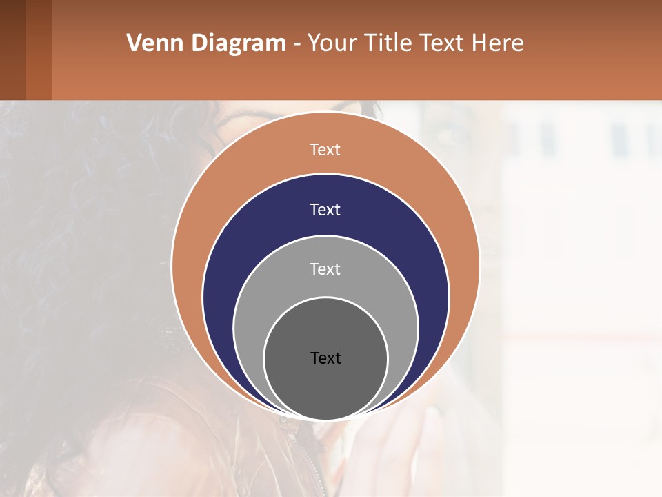 A Woman With Curly Hair Is Looking Out A Window PowerPoint Template
