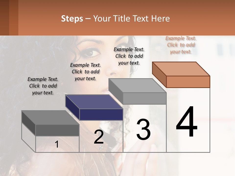 A Woman With Curly Hair Is Looking Out A Window PowerPoint Template