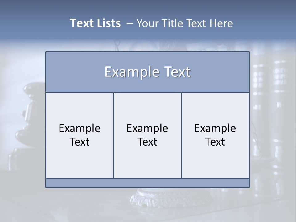 A Scale Of Justice On A Table With Books In The Background PowerPoint Template
