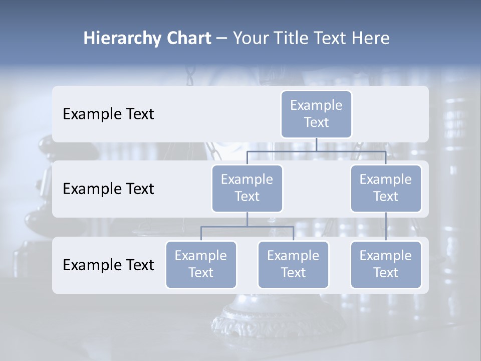 A Scale Of Justice On A Table With Books In The Background PowerPoint Template