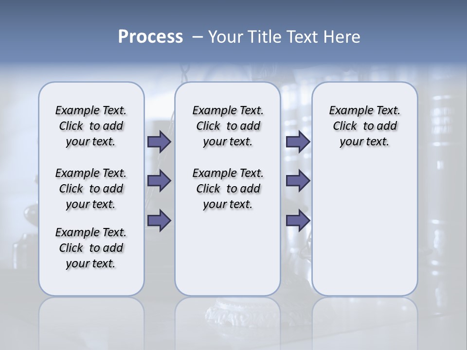 A Scale Of Justice On A Table With Books In The Background PowerPoint Template