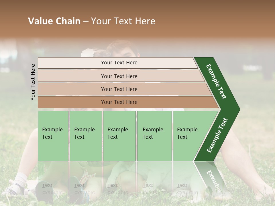 A Family Sitting In The Grass With A Dog PowerPoint Template