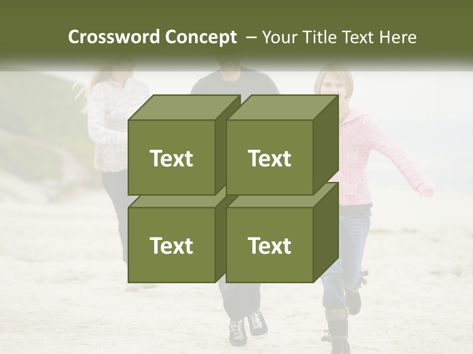 A Group Of People Walking Down A Beach Holding Hands PowerPoint Template